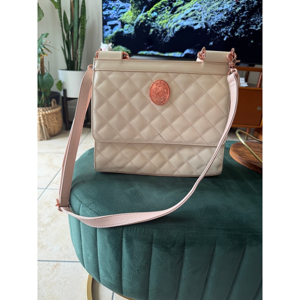 Loungefly Cream Little Mermaid Locket Crossbody Bag Women OS Quilted Rose Gold